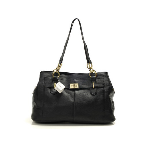 Coach Bleecker Cooper Large Black Satchels DMN - Click Image to Close